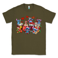 Army Green christmas stitch coffee cups Classic Tee - AdoDesignShop