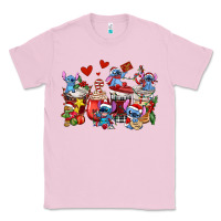 Bubblegum Pink christmas stitch coffee cups Classic Tee - AdoDesignShop