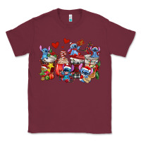 Burgundy christmas stitch coffee cups Classic Tee - AdoDesignShop