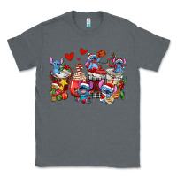 Charcoal Heather christmas stitch coffee cups Classic Tee - AdoDesignShop