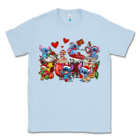 Dusty Blue christmas stitch coffee cups Classic Tee - AdoDesignShop