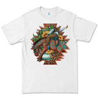 White bucking bronco aztec shape background Premium Tee - Artiststas