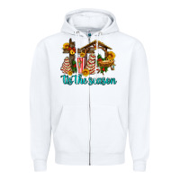 Tis The Seasin With Christmas Cake Abd Jesus Zipper Hoodie | Teevron