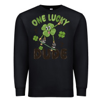 Black one lucky dude Premium Sweatshirt - MaliasSmallBusiness
