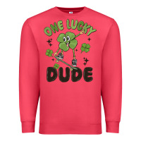 Cardinal one lucky dude Premium Sweatshirt - MaliasSmallBusiness