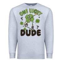 Heather Grey one lucky dude Premium Sweatshirt - MaliasSmallBusiness