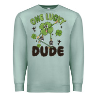 Seafoam one lucky dude Premium Sweatshirt - MaliasSmallBusiness