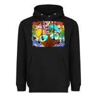 Black coconut drink with sunglasses Heavyweight Hoodie - Jasminsmagicworld