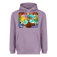 Lavender coconut drink with sunglasses Heavyweight Hoodie - Jasminsmagicworld
