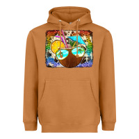 Meerkat coconut drink with sunglasses Heavyweight Hoodie - Jasminsmagicworld