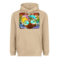 Mushroom coconut drink with sunglasses Heavyweight Hoodie - Jasminsmagicworld