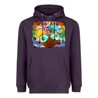 Plum coconut drink with sunglasses Heavyweight Hoodie - Jasminsmagicworld