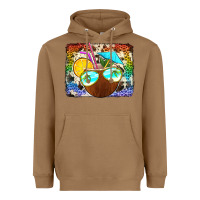 Toasted Coconut coconut drink with sunglasses Heavyweight Hoodie - Jasminsmagicworld