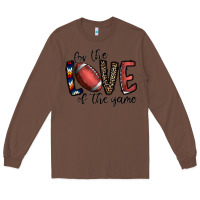 Chestnut for the love of the game football Long Sleeve Tee - CowhideDigitalArt