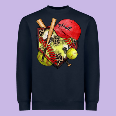 Softball Home Plate Heavyweight Sweatshirt Designed By Zillion Design Studio