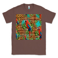 Chestnut macaw parrot seamless pattern Classic Tee - HRA Design Shop