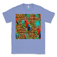 Colony Blue macaw parrot seamless pattern Classic Tee - HRA Design Shop