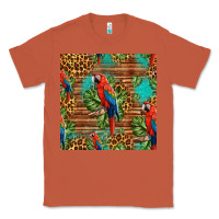 Copper macaw parrot seamless pattern Classic Tee - HRA Design Shop