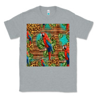 Heather Grey macaw parrot seamless pattern Classic Tee - HRA Design Shop