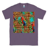 Lavender macaw parrot seamless pattern Classic Tee - HRA Design Shop