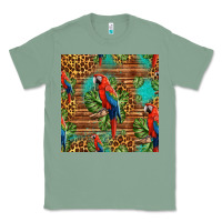Sage macaw parrot seamless pattern Classic Tee - HRA Design Shop