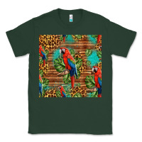 Sports Green macaw parrot seamless pattern Classic Tee - HRA Design Shop