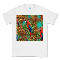 White macaw parrot seamless pattern Classic Tee - HRA Design Shop
