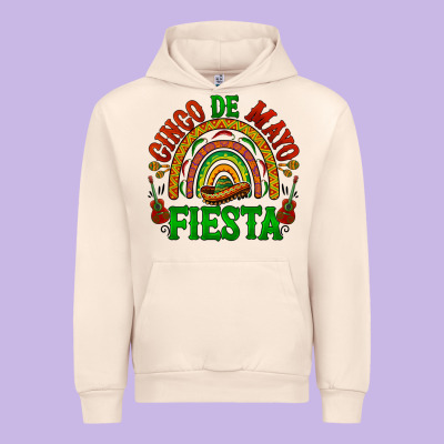 Cinco De Mayo Fiesta Rainbow Urban Hoodie Designed By Barkaloodesign