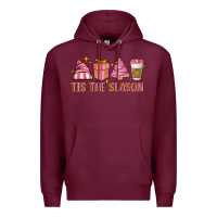 Burgundy tis the season Premium Hoodie - MaliasSmallBusiness