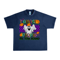 Navy I Ghost People All Year Round Urban Heavy Tee - texasbilliewilder
