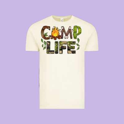 Camp Life Vintage Tee Designed By Barkaloodesign