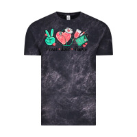 Cloud Black peace love nurse Vintage Tee - texasbilliewilder