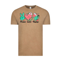 Vintage Coffee peace love nurse Vintage Tee - texasbilliewilder
