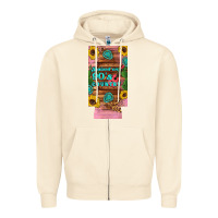 Sandshell raised 90's country guitar cactus sunflower's 12 oz can cooler  (slim) Zipper Hoodie - Artiststas