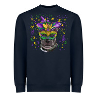 Navy mardi gras  mask pitbull Heavyweight Sweatshirt - RanaPortraitStore