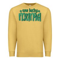 Antique Gold one lucky mama Premium Sweatshirt - MaliasSmallBusiness