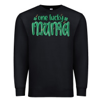 Black one lucky mama Premium Sweatshirt - MaliasSmallBusiness