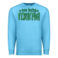 Ocean Blue one lucky mama Premium Sweatshirt - MaliasSmallBusiness
