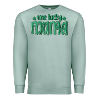 Seafoam one lucky mama Premium Sweatshirt - MaliasSmallBusiness
