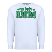 White one lucky mama Premium Sweatshirt - MaliasSmallBusiness