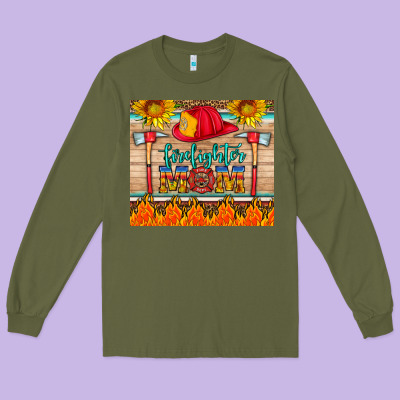 Firefighter Mom Long Sleeve Tee Designed By Hra Design Shop