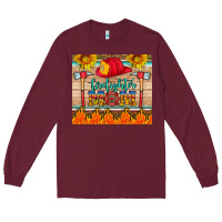 Burgundy firefighter mom Long Sleeve Tee - HRA Design Shop