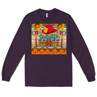 Plum firefighter mom Long Sleeve Tee - HRA Design Shop