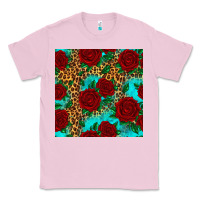 Bubblegum Pink leopard roses seamless pattern Classic Tee - HRA Design Shop