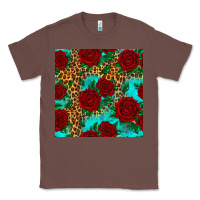 Chestnut leopard roses seamless pattern Classic Tee - HRA Design Shop