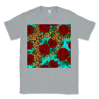 Heather Grey leopard roses seamless pattern Classic Tee - HRA Design Shop