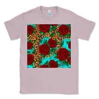 Lilac leopard roses seamless pattern Classic Tee - HRA Design Shop