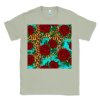 Matcha leopard roses seamless pattern Classic Tee - HRA Design Shop