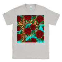 Moon Dust leopard roses seamless pattern Classic Tee - HRA Design Shop