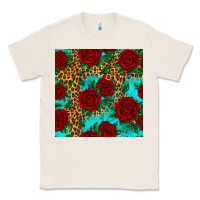 Natural leopard roses seamless pattern Classic Tee - HRA Design Shop